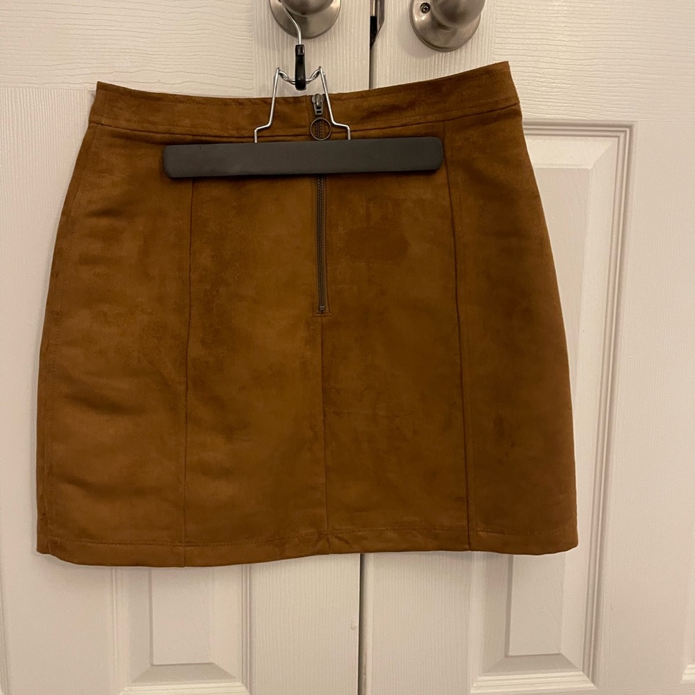 Suede Pecan Skirt